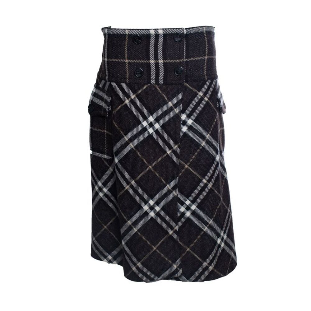 Burberry, checkered wool skirt